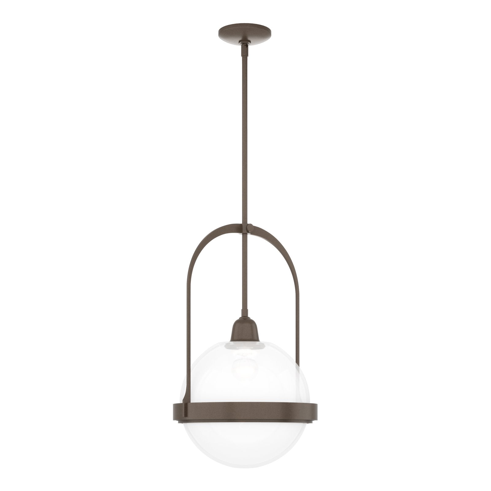 Atlas Pendant Mini Pendant Hubbardton Forge Bronze 13.9x13.4x27.2 Opaline (WF)