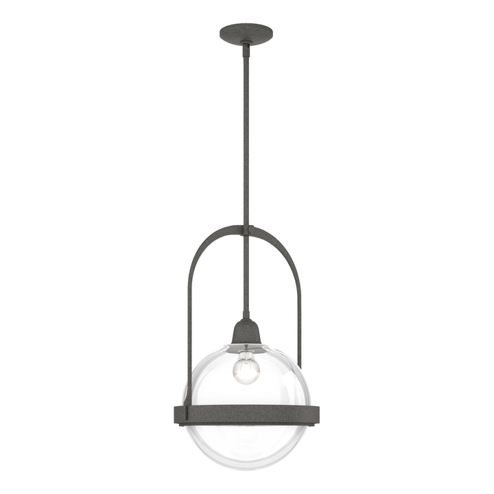 Atlas Pendant Mini-Pendants Hubbardton Forge Natural Iron 13.9x13.4x27.2 Opaline (WF)