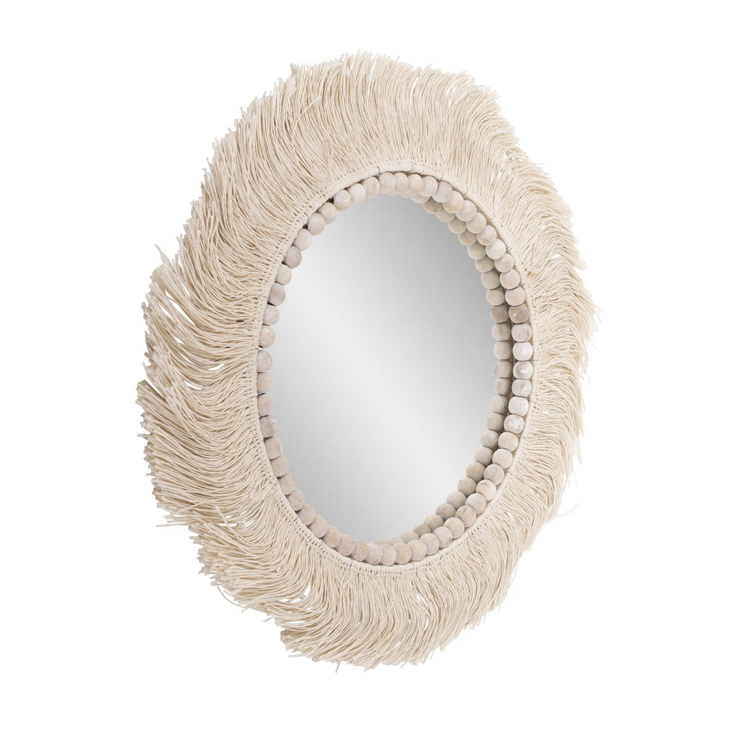 Howard Elliott Collection Fringe Round Mirror Mirrors Howard Elliott Collection   