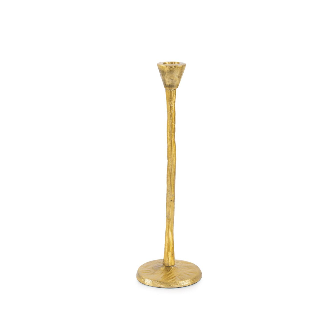 Howard Elliott Collection Beiner Tall Candle Holder In Antique Brass Decorative Accents Howard Elliott Collection   