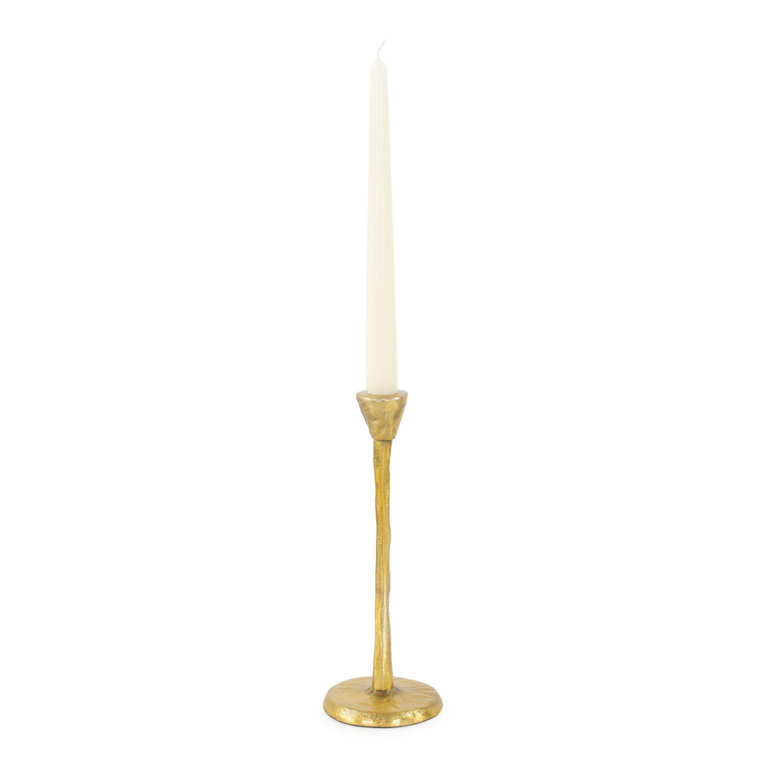 Howard Elliott Collection Beiner Short Candle Holder In Antique Brass Decorative Accents Howard Elliott Collection   