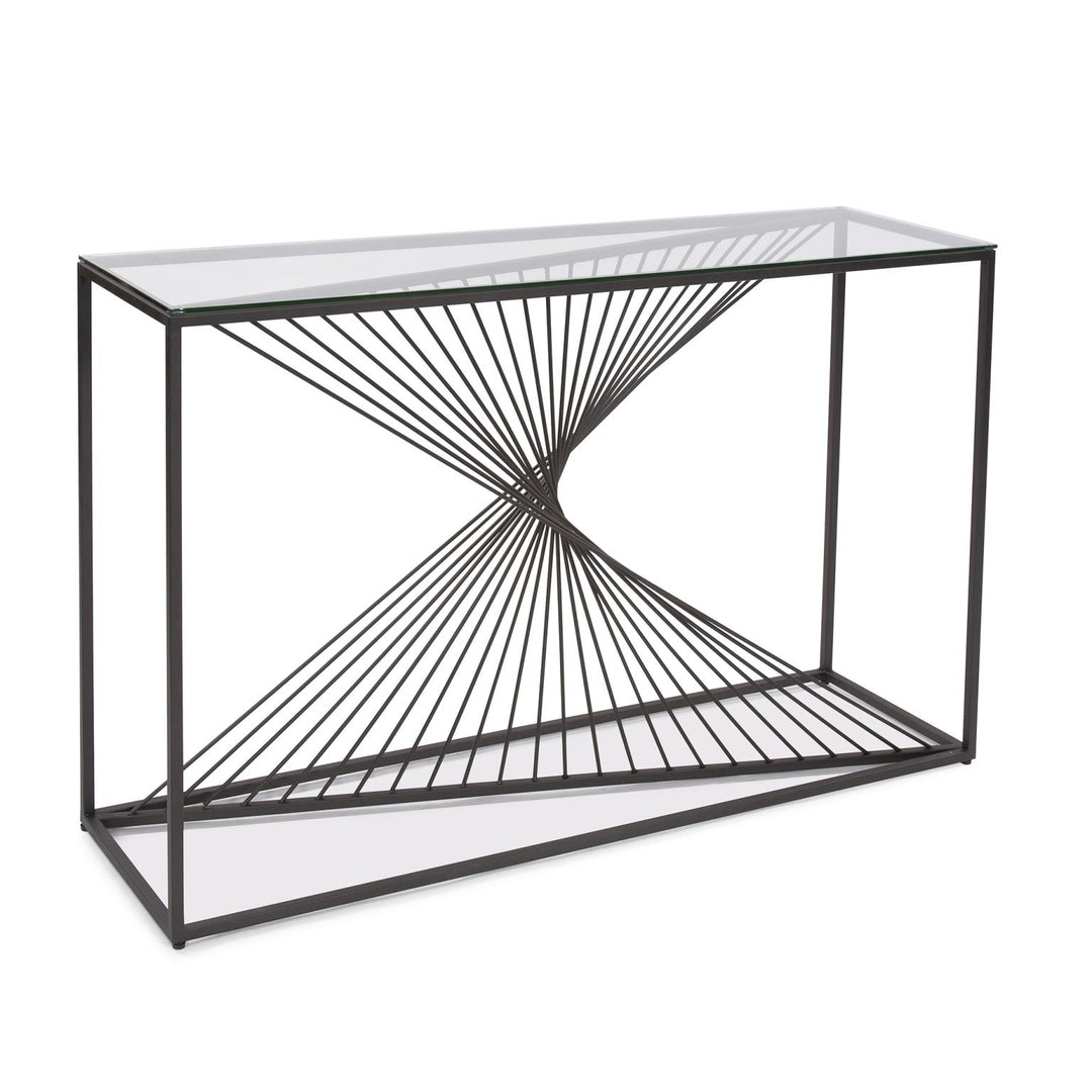 Howard Elliott Collection Optical Twist Console Table Console Tables Howard Elliott Collection   