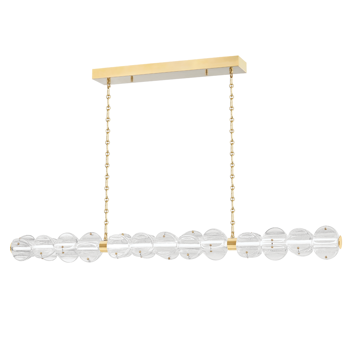 Hudson Valley Lighting Lindley Linear Chandelier Hudson Valley Lighting Aged Brass  