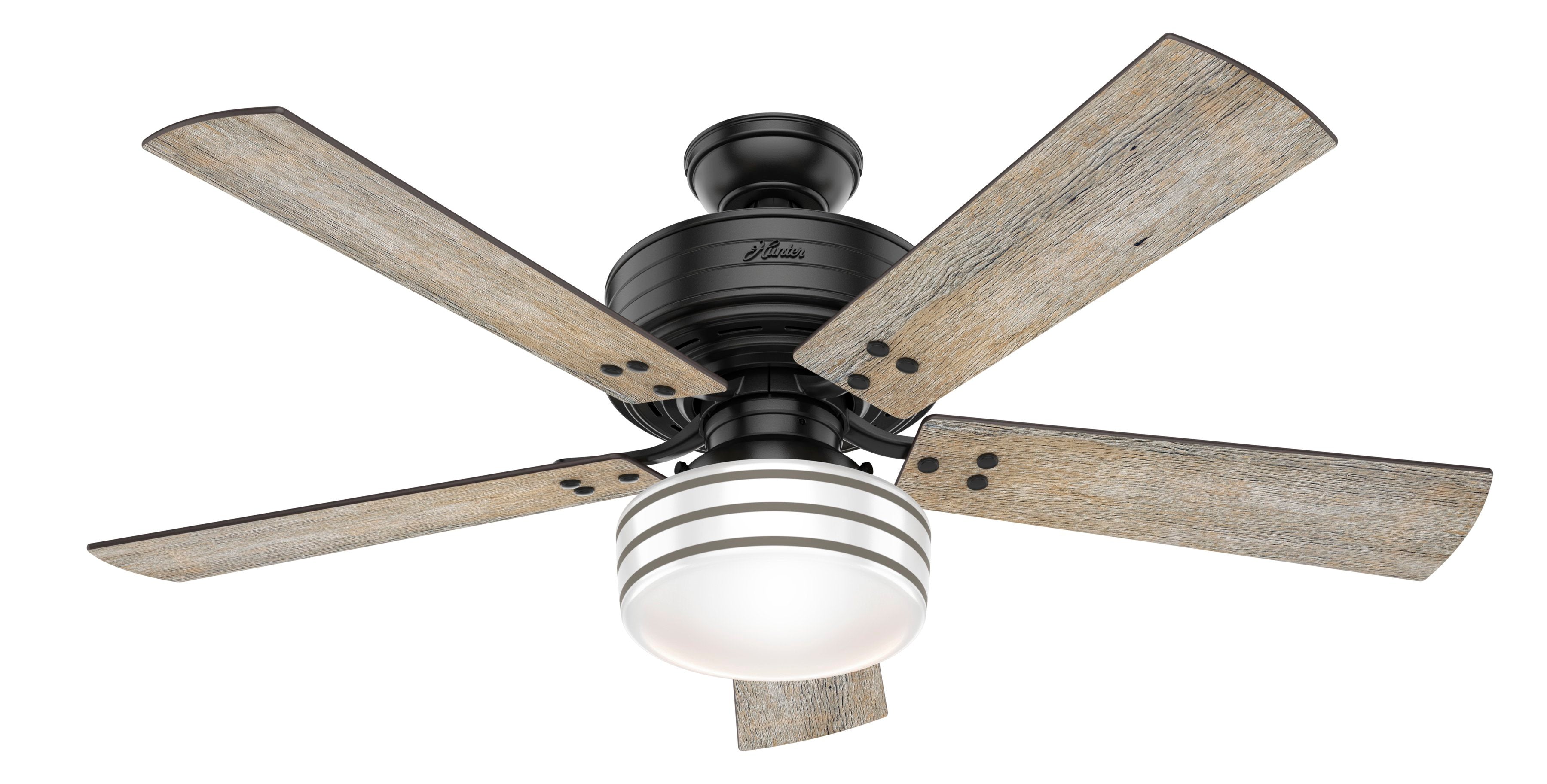 Hunter 52 inch Cedar Key Damp Rated Ceiling Fan with LED Light Kit and Handheld Remote Ceiling Fan Hunter   