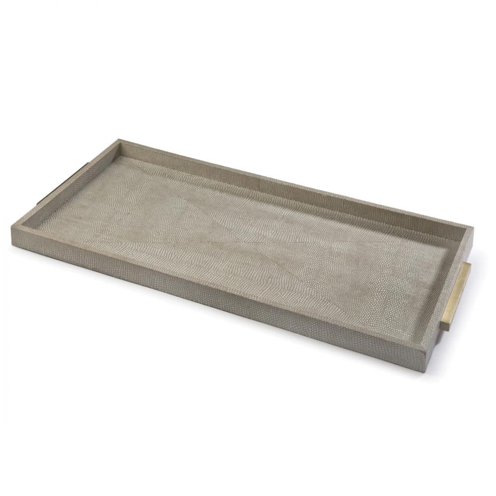 Regina Andrew  Rectangle Shagreen Boutique Tray (Ivory Grey Python) Trays Regina Andrew   