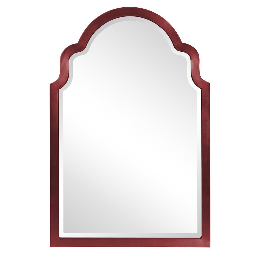 Howard Elliott Collection Sultan Mirror - Glossy Burgundy Mirrors Howard Elliott Collection   