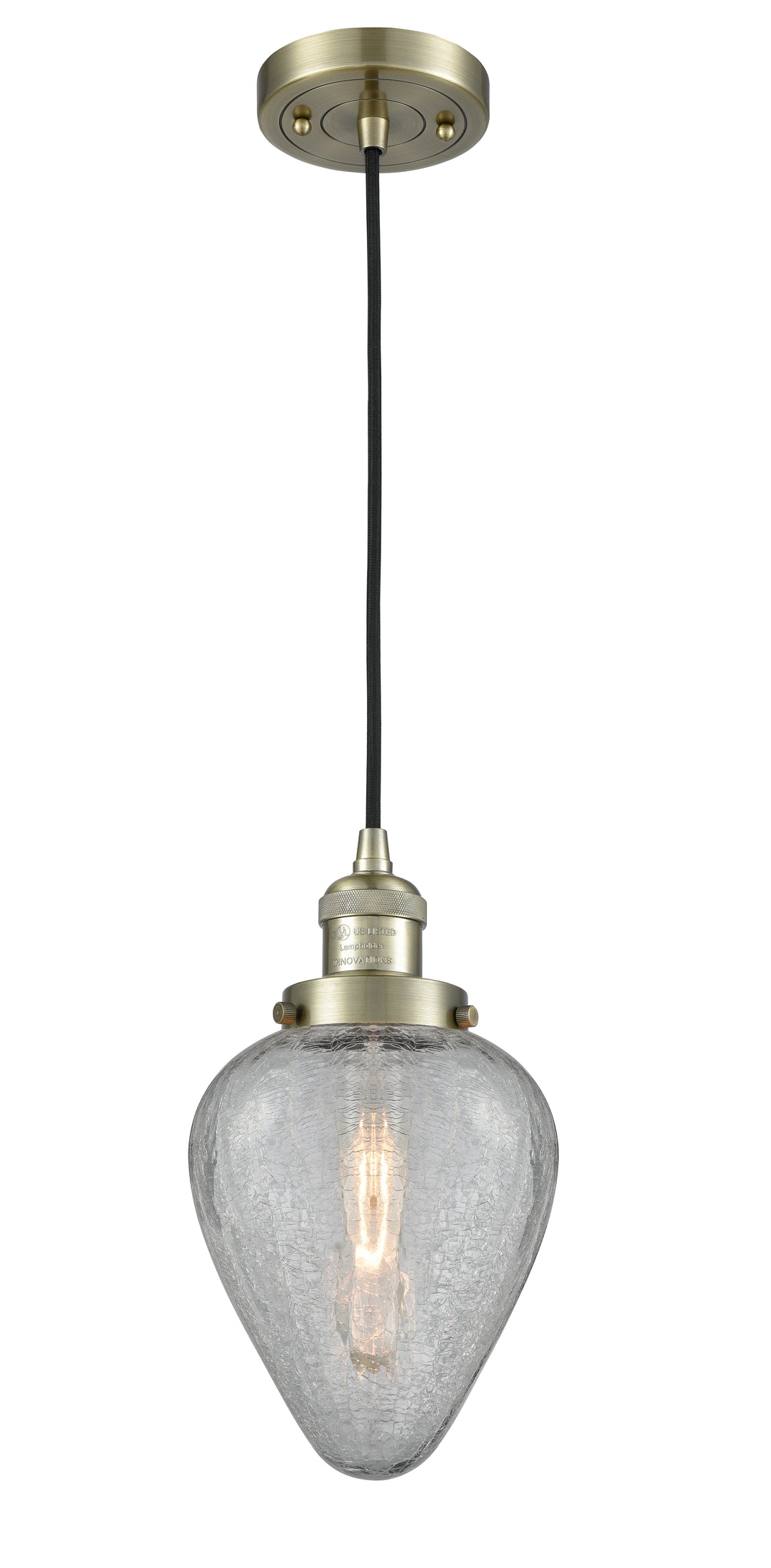 Innovations Lighting Geneseo 6" Mini Pendant - Antique Brass