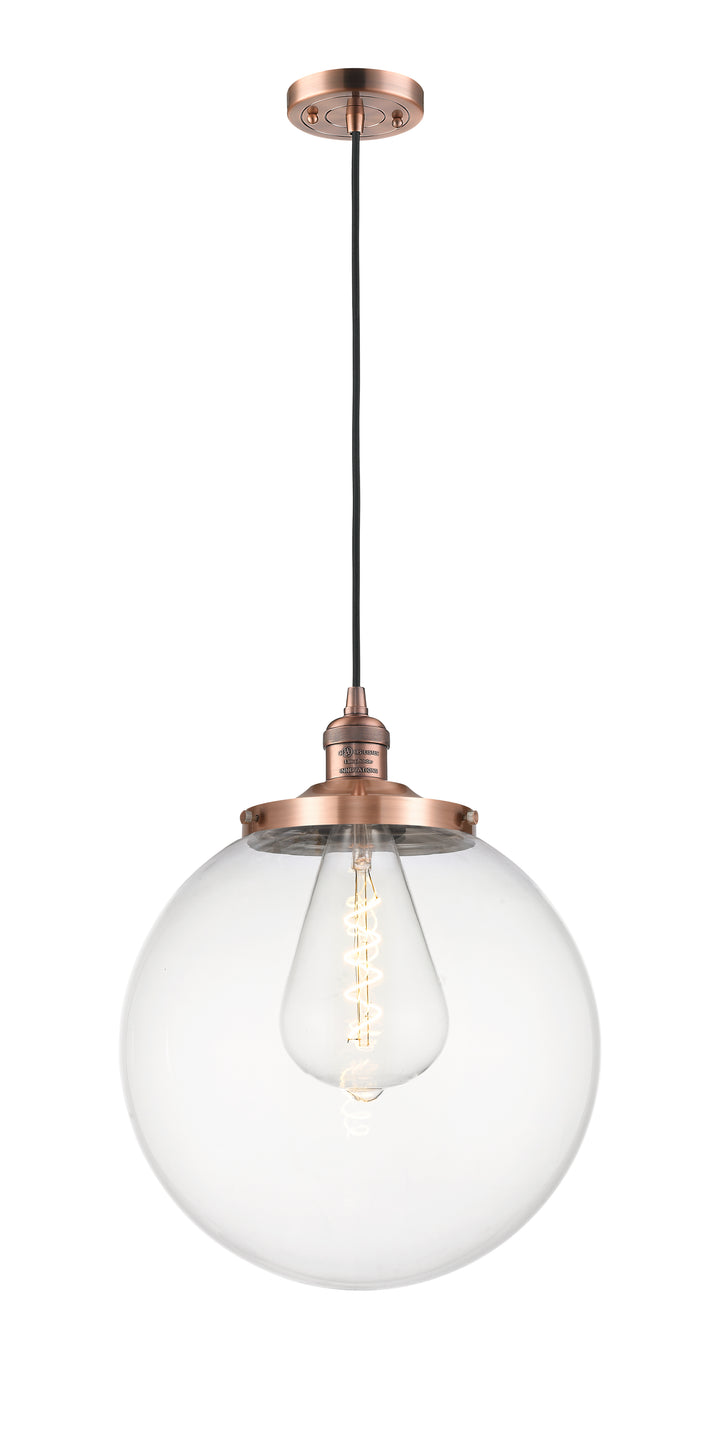 Innovations Lighting Beacon 14" Mini Pendant - Antique Copper Mini-Pendants Innovations Lighting   