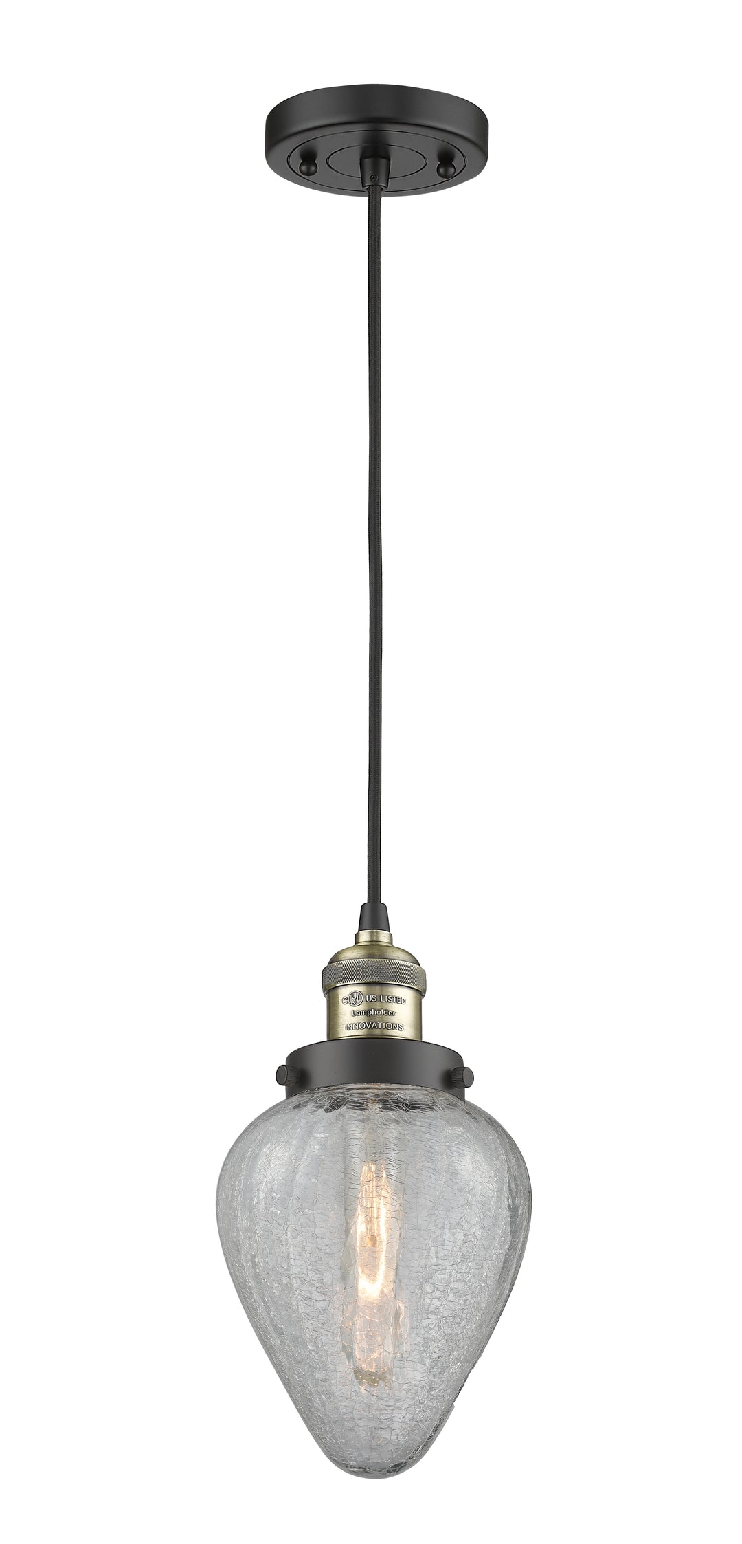 Innovations Lighting Geneseo 6" Mini Pendant - Black Antique Brass