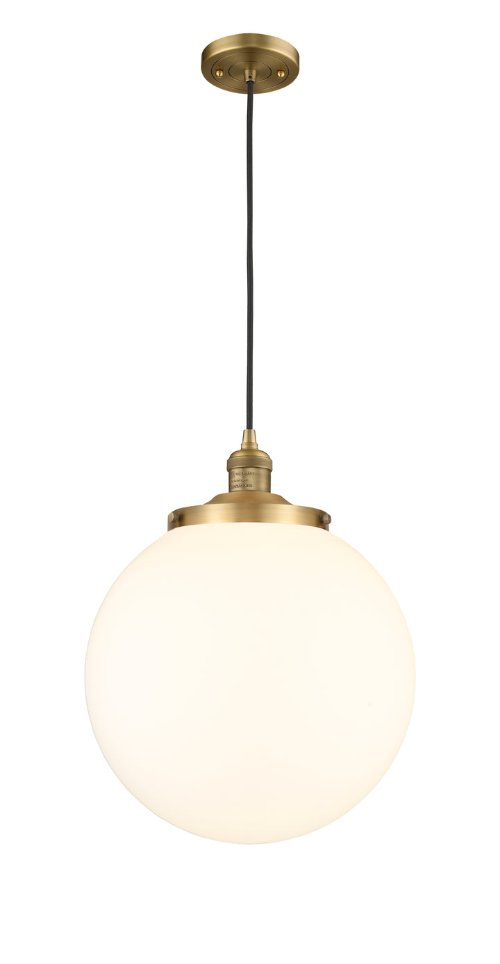 Innovations Lighting Beacon 14" Mini Pendant - Brushed Brass Mini-Pendants Innovations Lighting   