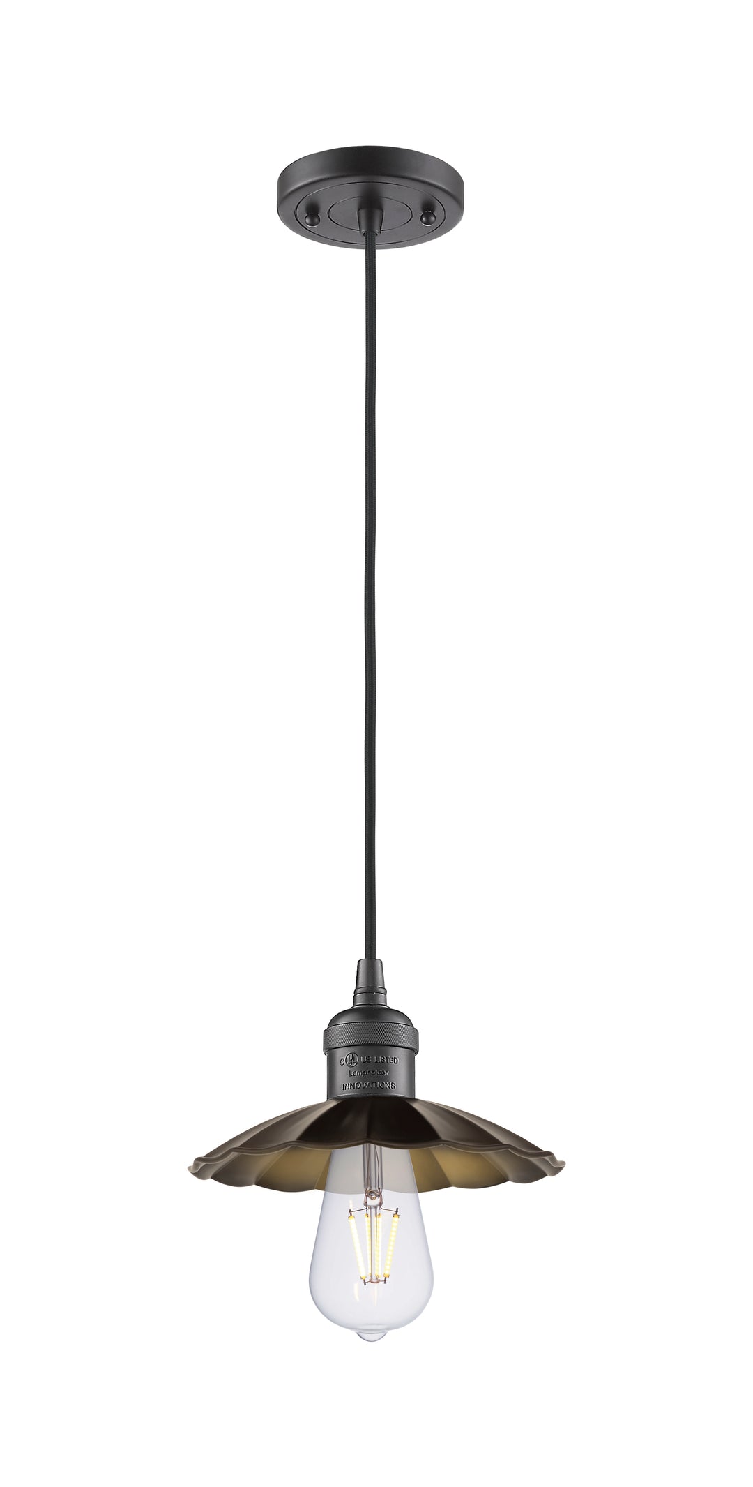 Innovations Lighting Scallop 7.5" Mini Pendant - Oil Rubbed Bronze