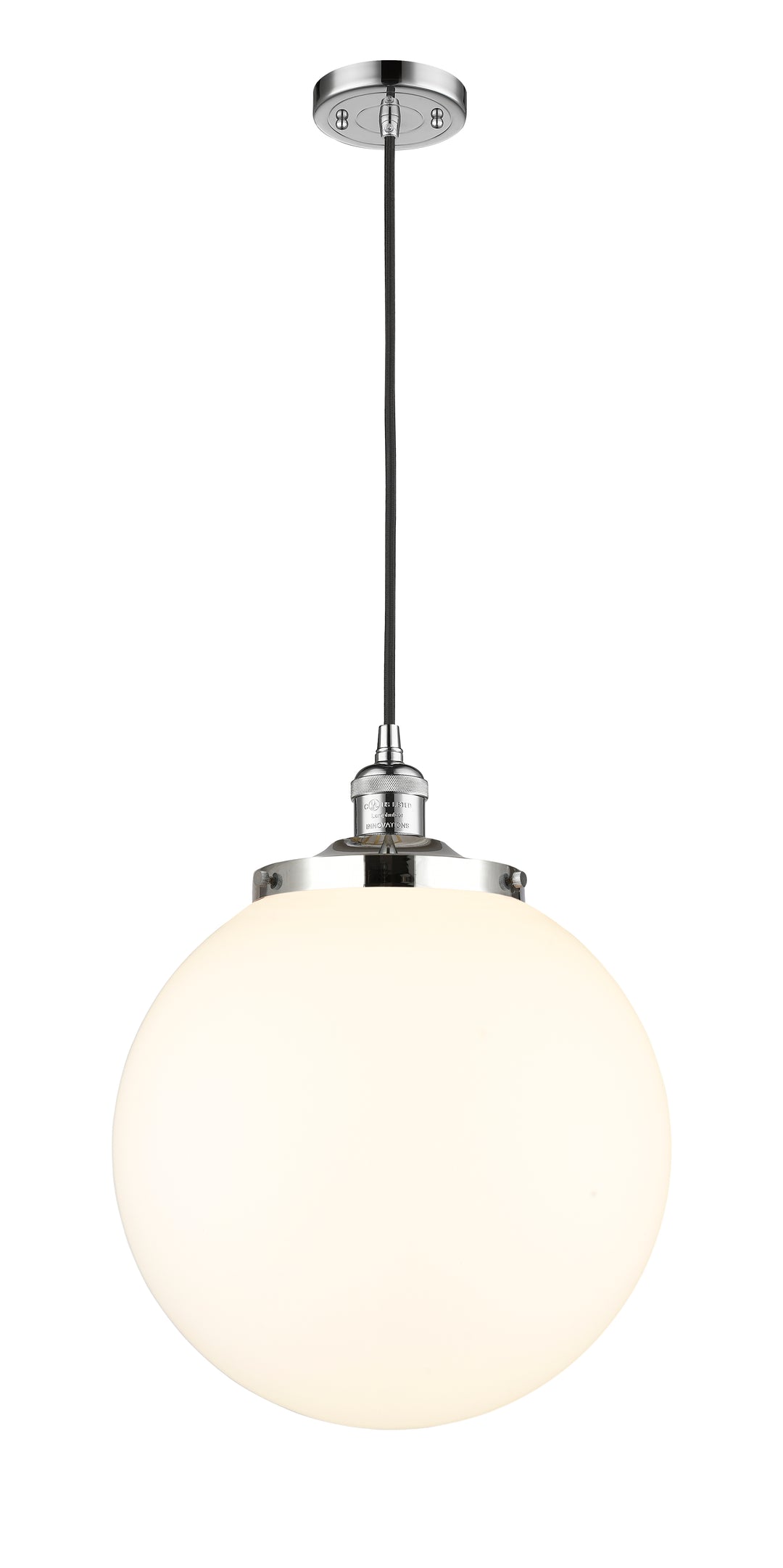 Innovations Lighting Beacon 14" Mini Pendant - Polished Chrome Mini-Pendants Innovations Lighting Matte White ; Glass Type: Frosted  