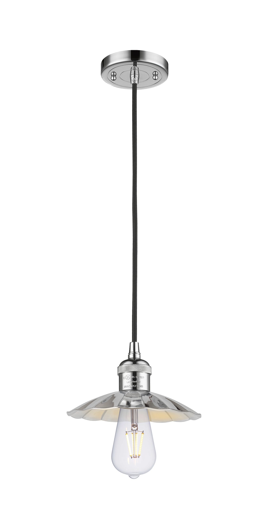 Innovations Lighting Scallop 7.5" Mini Pendant - Polished Chrome