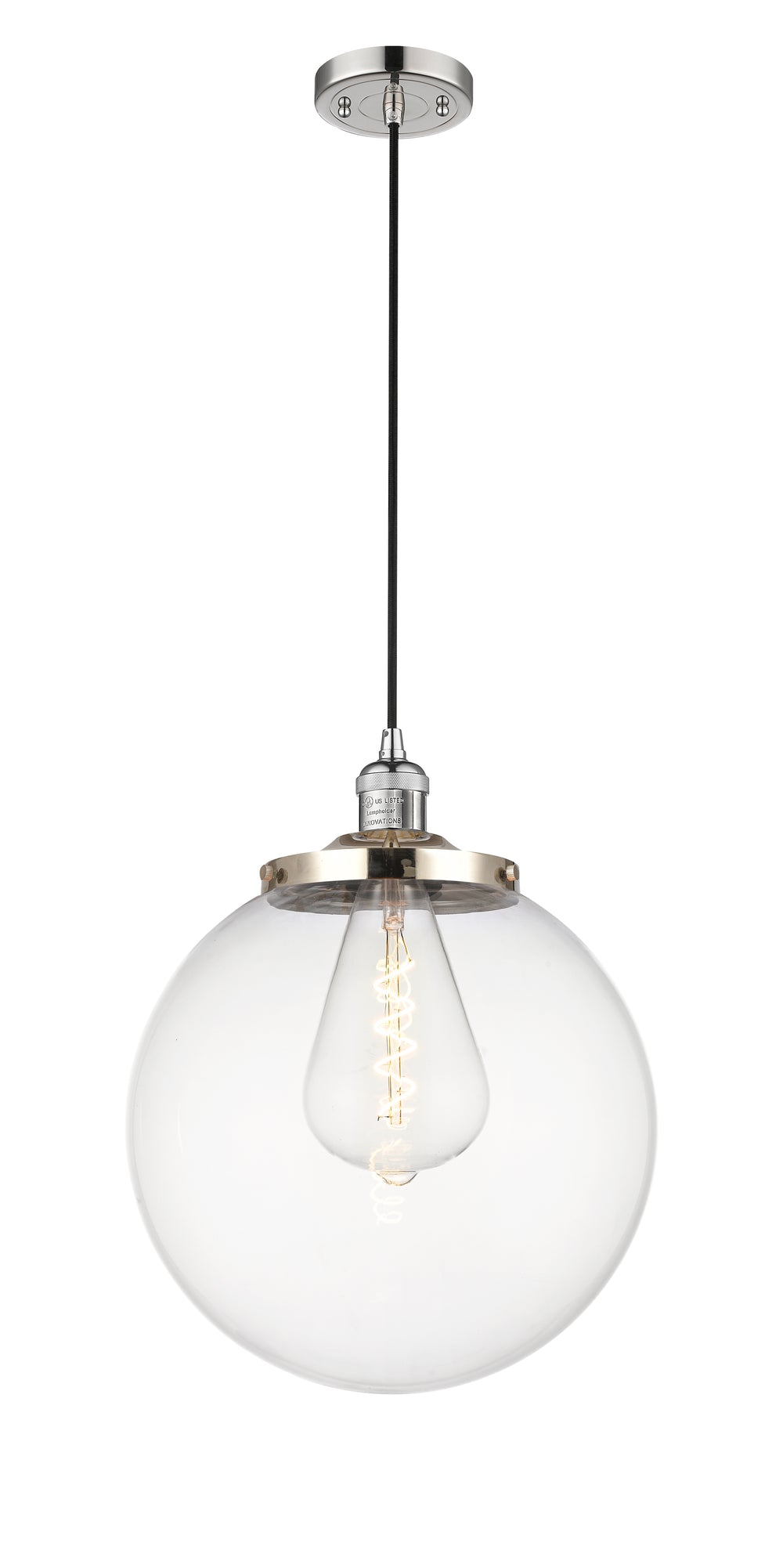 Innovations Lighting Beacon 14" Mini Pendant - Polished Nickel Mini-Pendants Innovations Lighting   