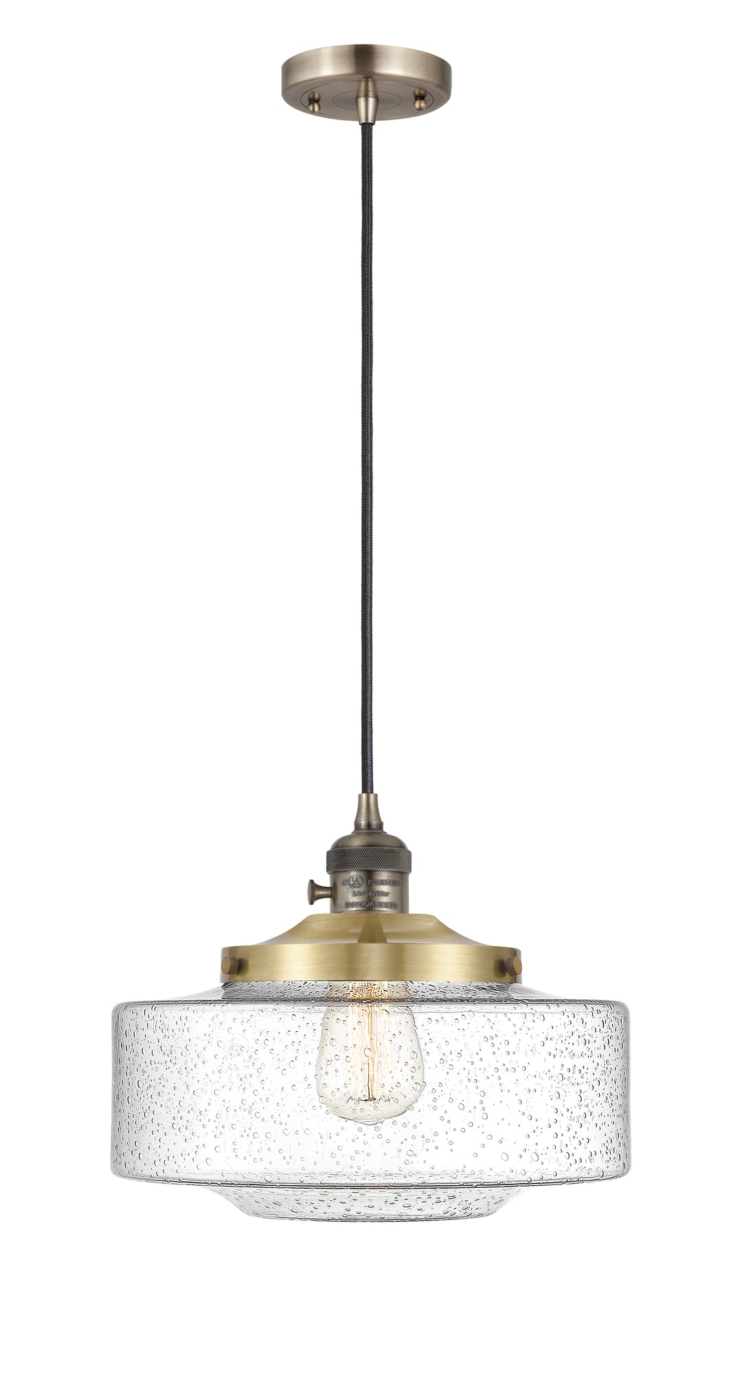 Innovations Lighting Bridgeton 12" Mini Pendant - Antique Brass Mini-Pendants Innovations Lighting   