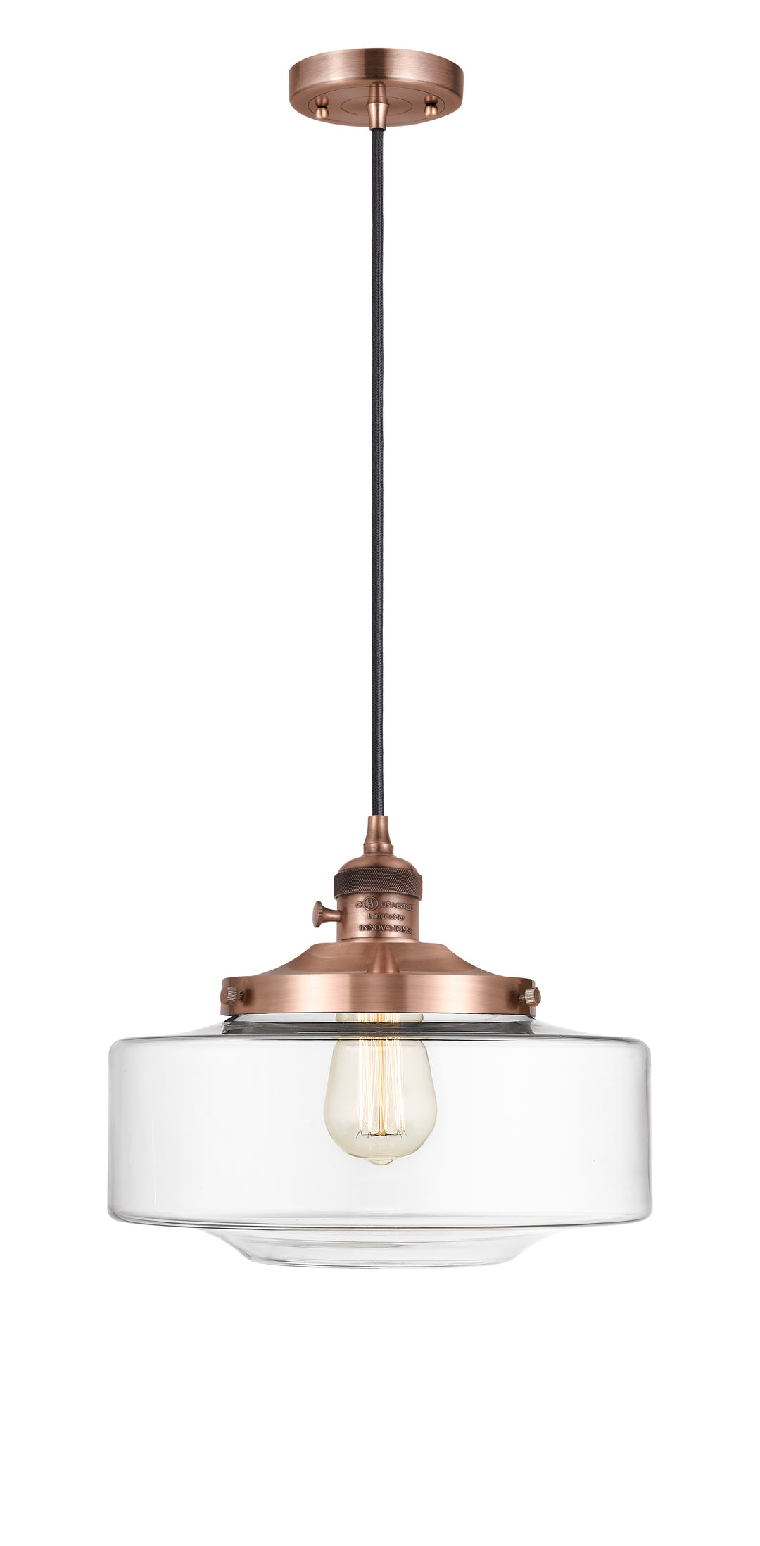 Innovations Lighting Bridgeton 12" Mini Pendant - Antique Copper Mini-Pendants Innovations Lighting   