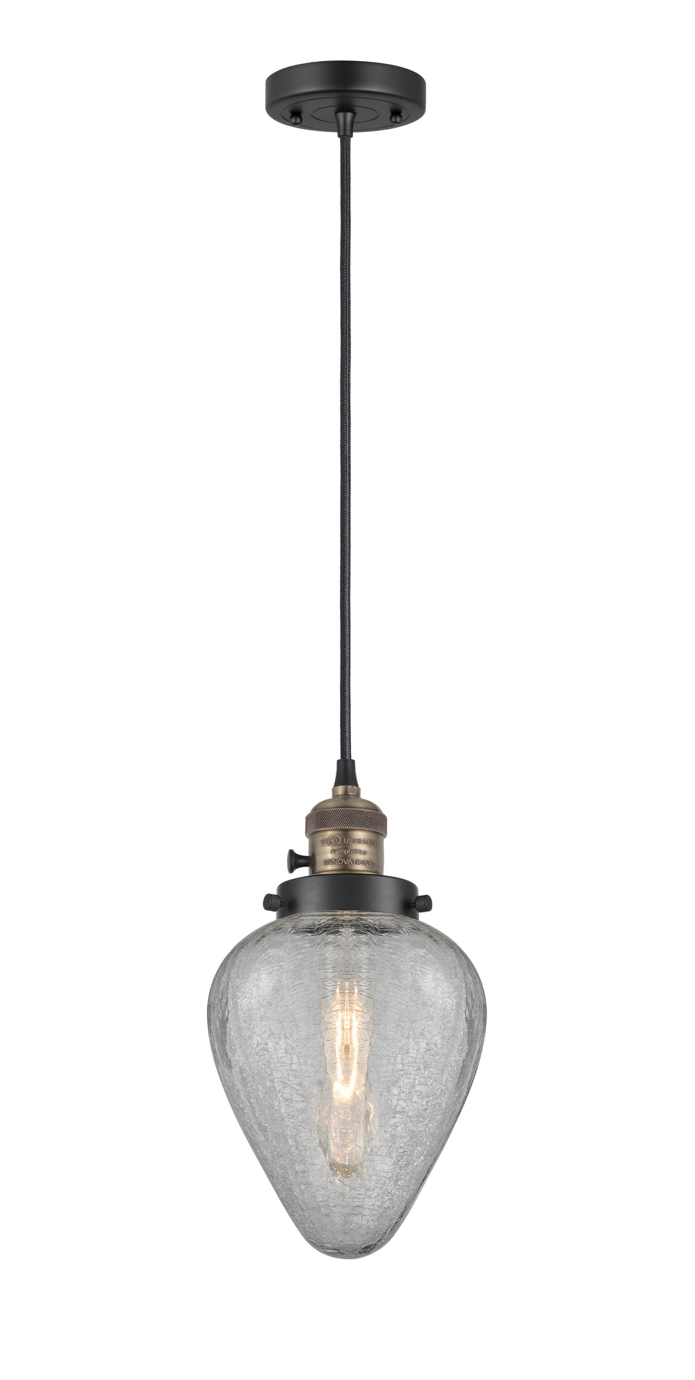 Innovations Lighting Geneseo 6" Mini Pendant - Black Antique Brass