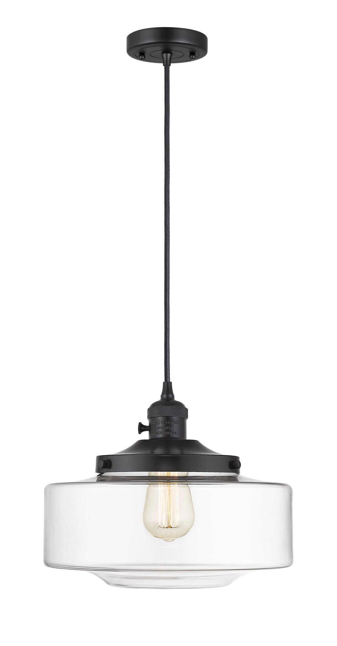 Innovations Lighting Bridgeton 12" Mini Pendant - Matte Black Mini-Pendants Innovations Lighting   