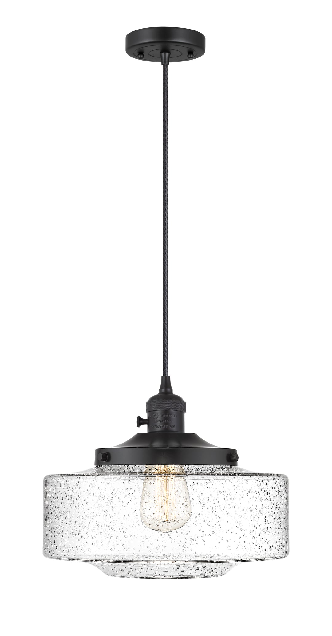 Innovations Lighting Bridgeton 12" Mini Pendant - Matte Black Mini-Pendants Innovations Lighting   