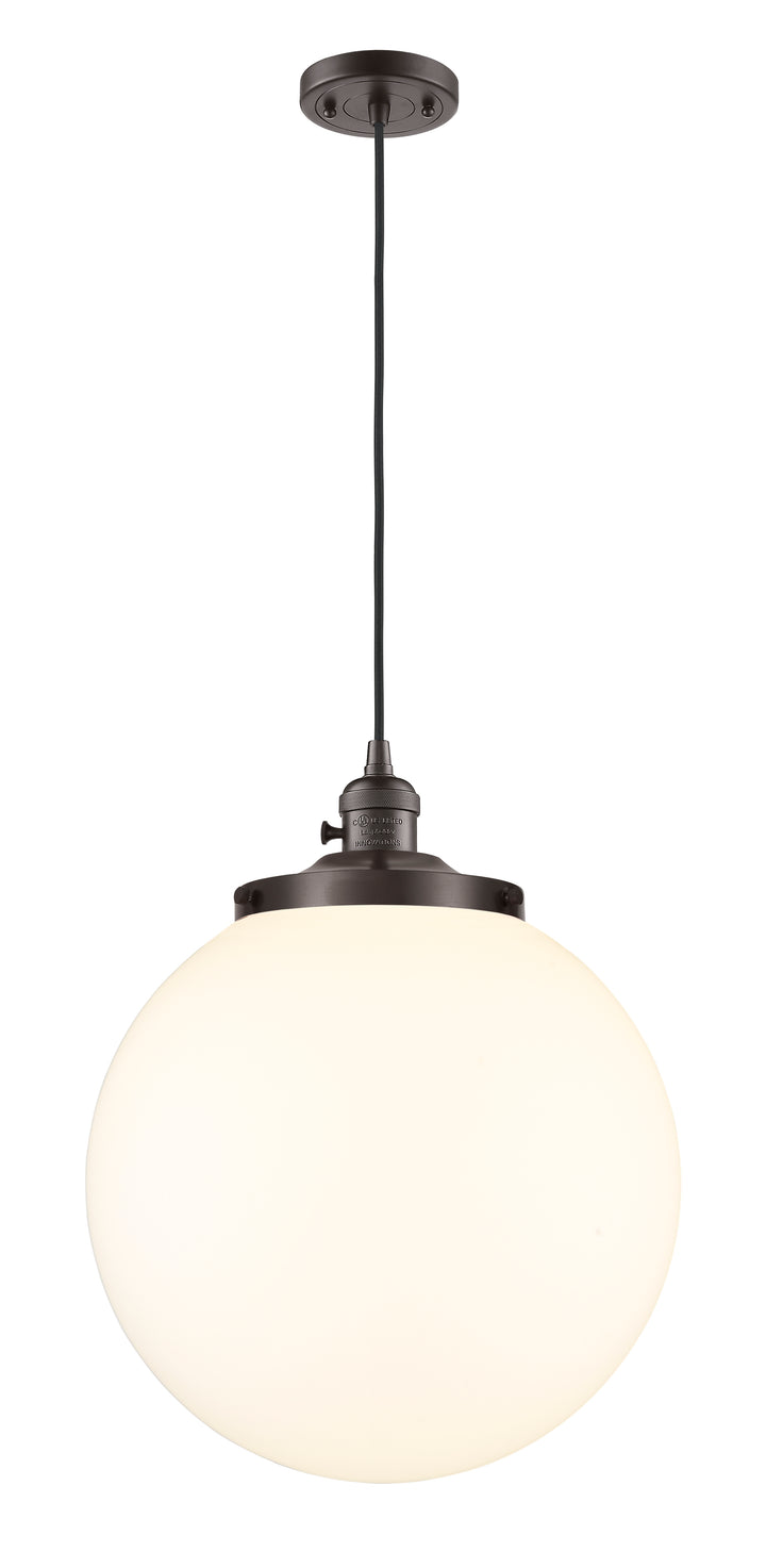 Innovations Lighting Beacon 14" Mini Pendant - Oil Rubbed Bronze Mini-Pendants Innovations Lighting   