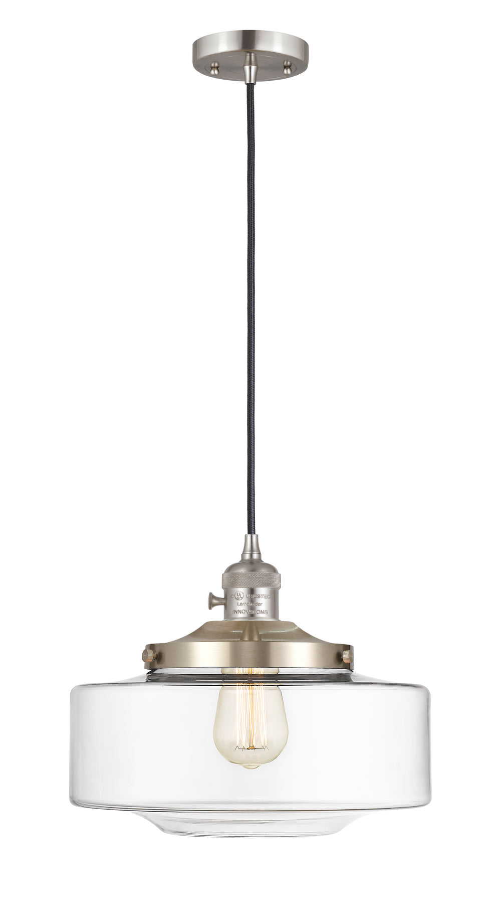 Innovations Lighting Bridgeton 12" Mini Pendant - Brushed Satin Nickel Mini-Pendants Innovations Lighting   