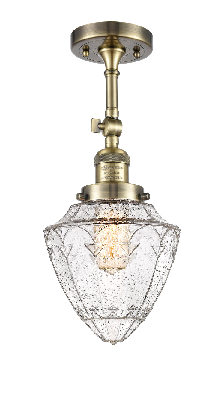 Innovations Lighting Bullet 7" Semi-Flush Mount - Antique Brass