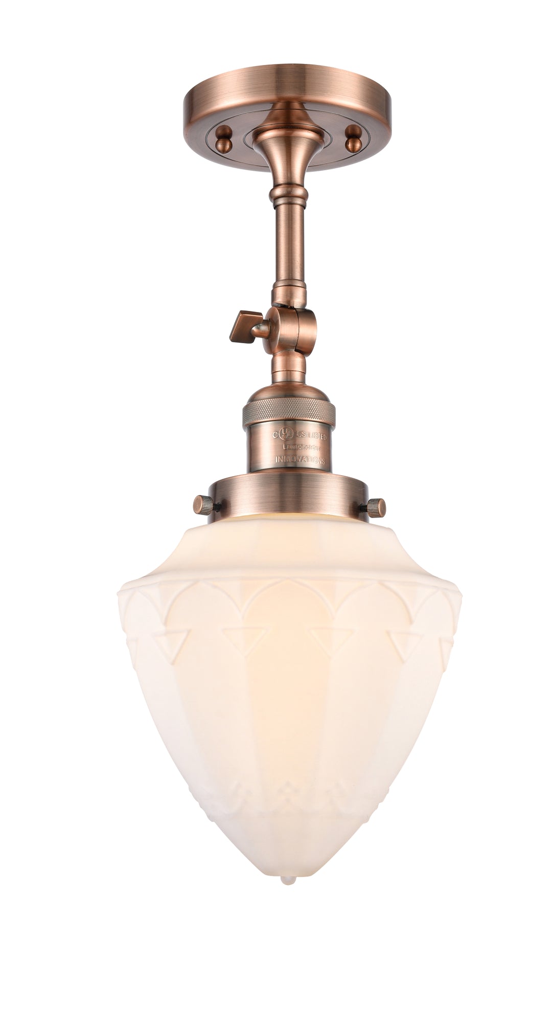 Innovations Lighting Bullet 7" Semi-Flush Mount - Antique Copper Ceiling Semi Flush Mounts Innovations Lighting   