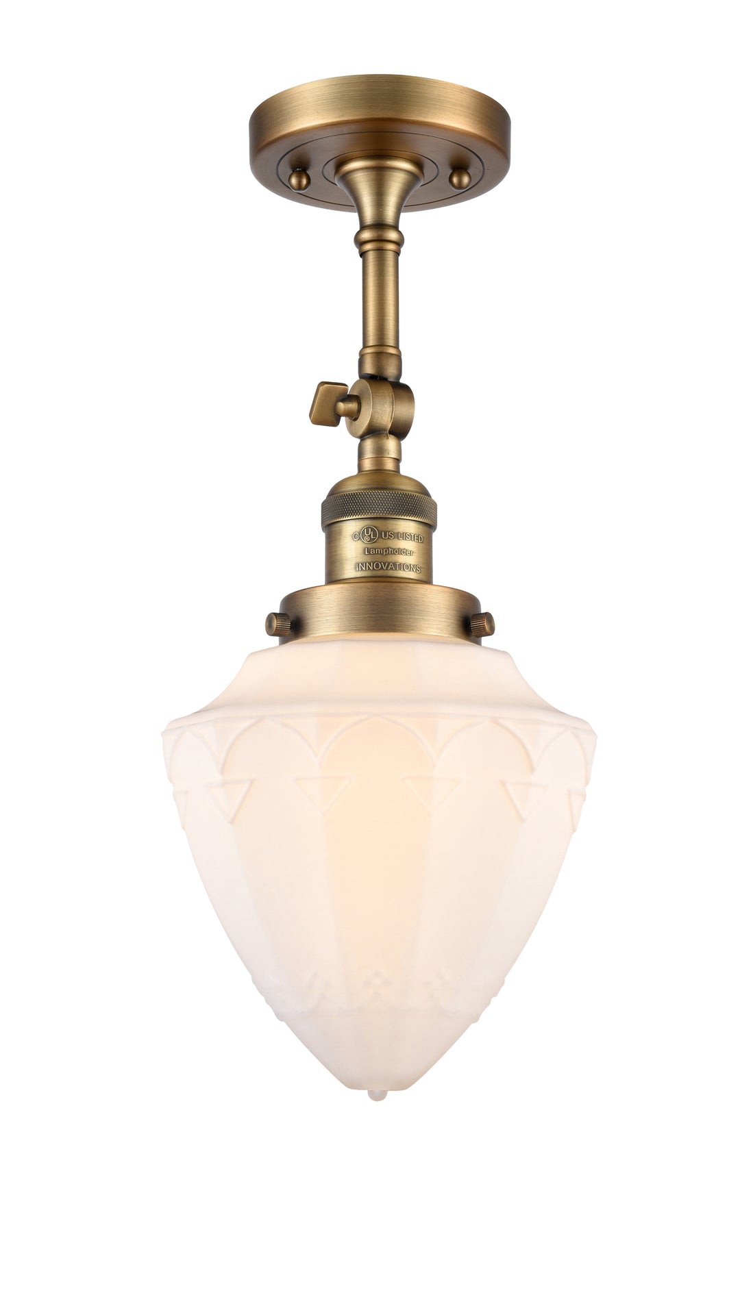 Innovations Lighting Bullet 7" Semi-Flush Mount - Brushed Brass