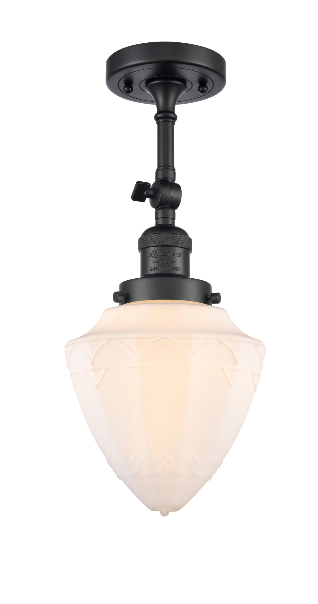 Innovations Lighting Bullet 7" Semi-Flush Mount - Matte Black Ceiling Semi Flush Mounts Innovations Lighting   