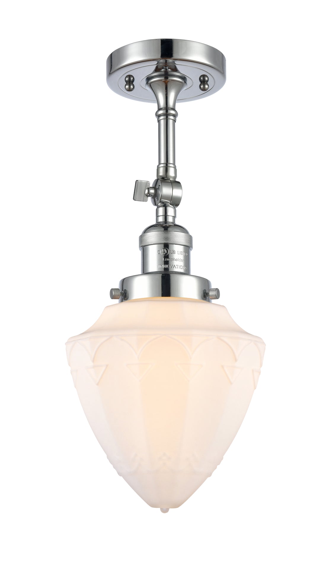 Innovations Lighting Bullet 7" Semi-Flush Mount - Polished Chrome Ceiling Semi Flush Mounts Innovations Lighting   