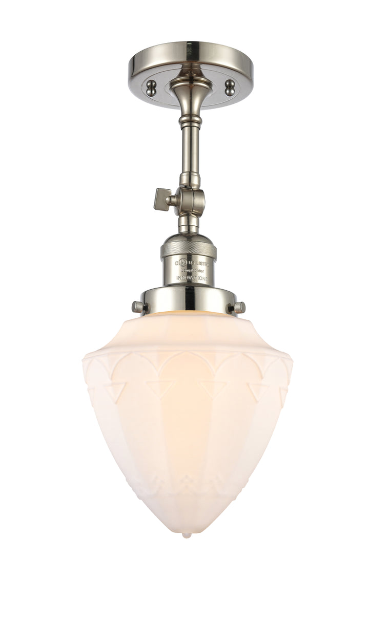 Innovations Lighting Bullet 7" Semi-Flush Mount - Polished Nickel Ceiling Semi Flush Mounts Innovations Lighting   