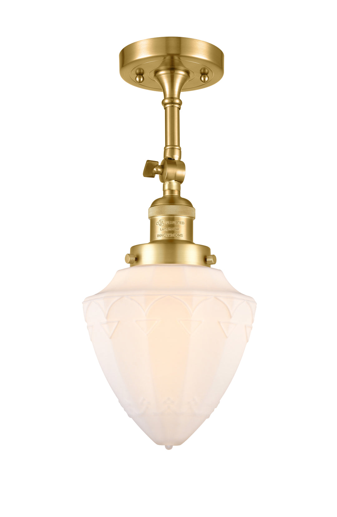 Innovations Lighting Bullet 7" Semi-Flush Mount - Satin Gold Ceiling Semi Flush Mounts Innovations Lighting   