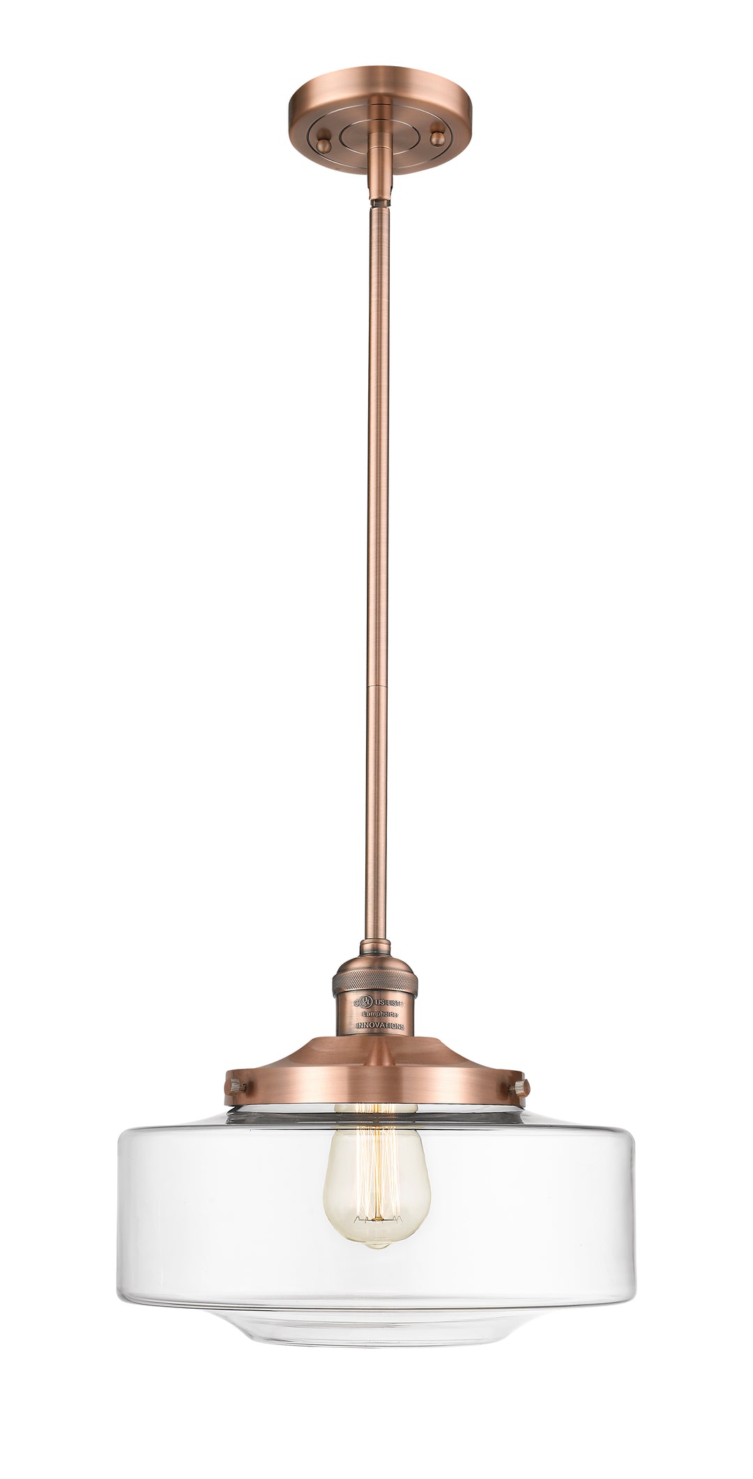 Innovations Lighting Bridgeton 12" Mini Pendant - Antique Copper Mini-Pendants Innovations Lighting   