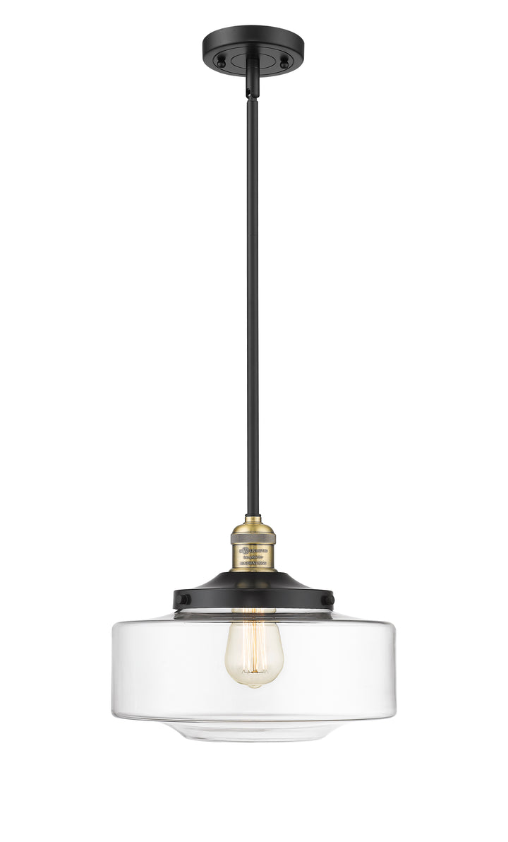 Innovations Lighting Bridgeton 12" Mini Pendant - Black Antique Brass Mini-Pendants Innovations Lighting   