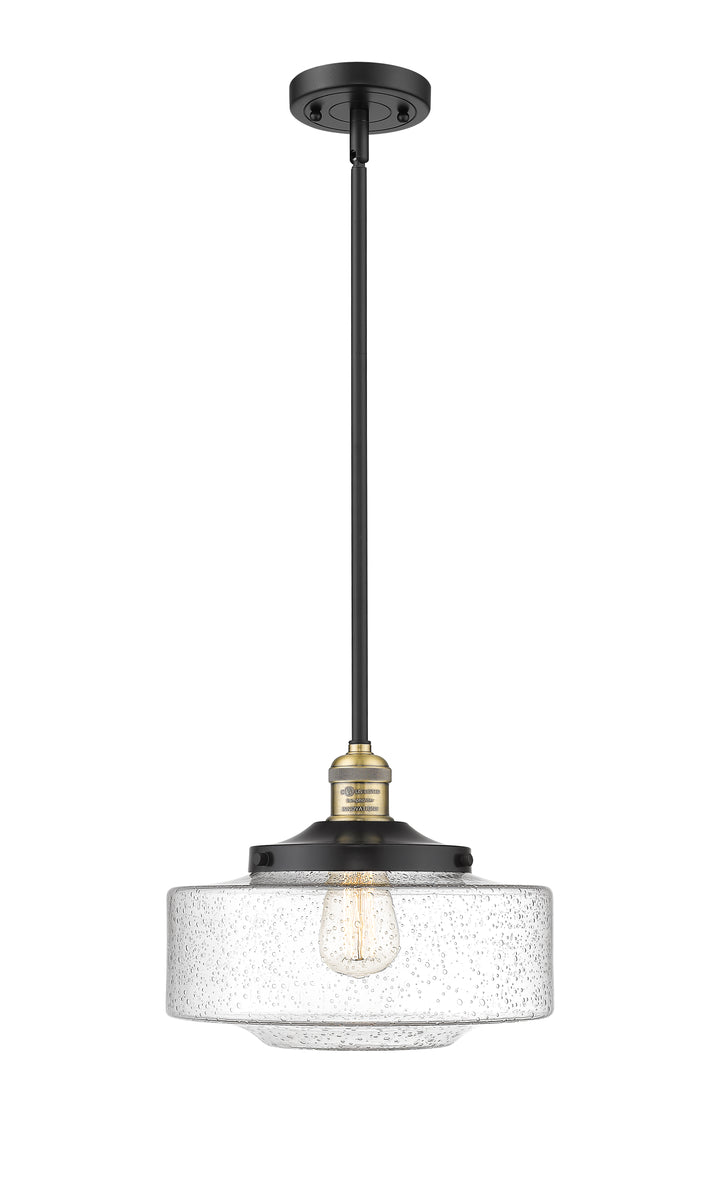 Innovations Lighting Bridgeton 12" Mini Pendant - Black Antique Brass Mini-Pendants Innovations Lighting   