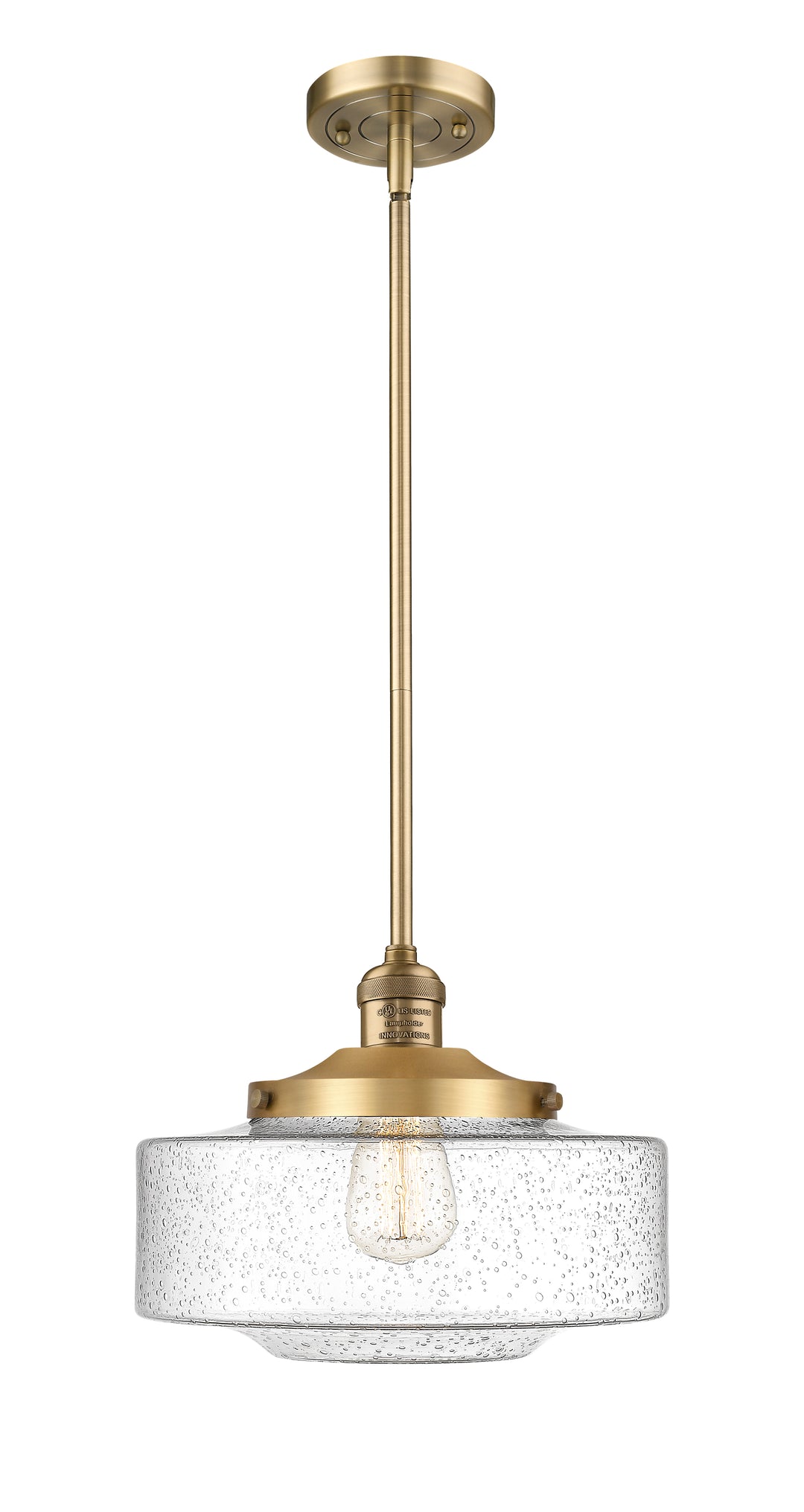 Innovations Lighting Bridgeton 12" Mini Pendant - Brushed Brass Mini-Pendants Innovations Lighting   