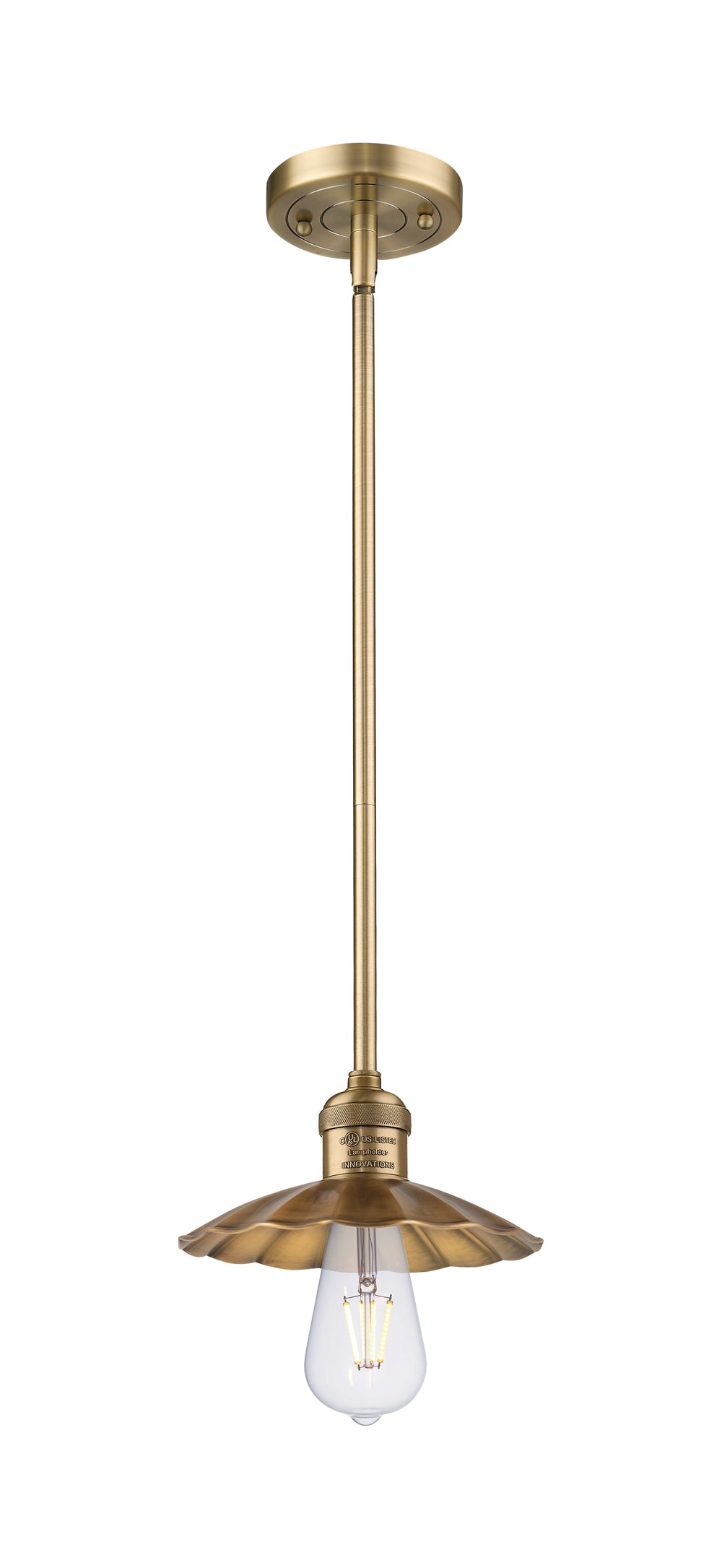 Innovations Lighting Scallop 7.5" Mini Pendant - Brushed Brass