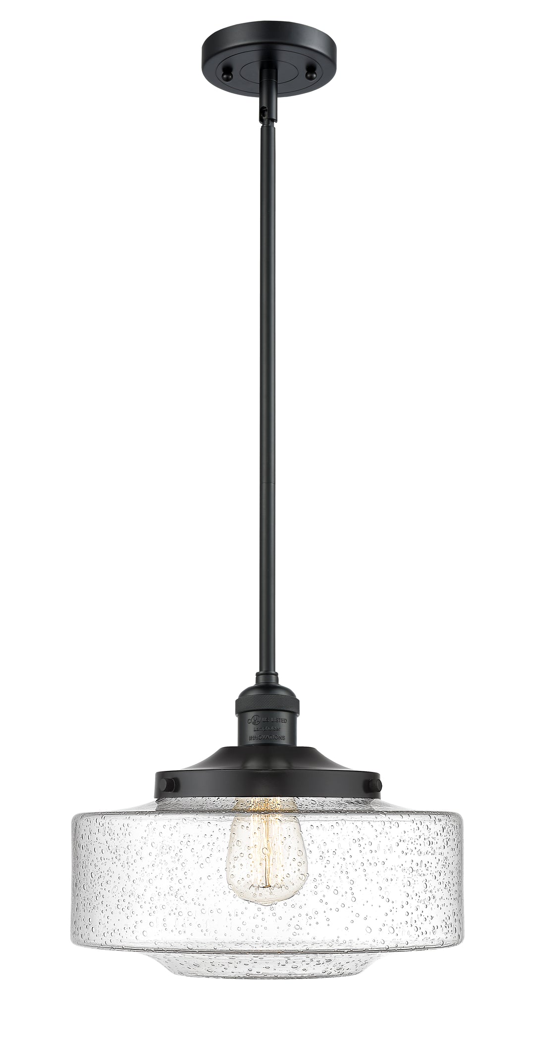 Innovations Lighting Bridgeton 12" Mini Pendant - Matte Black Mini-Pendants Innovations Lighting   