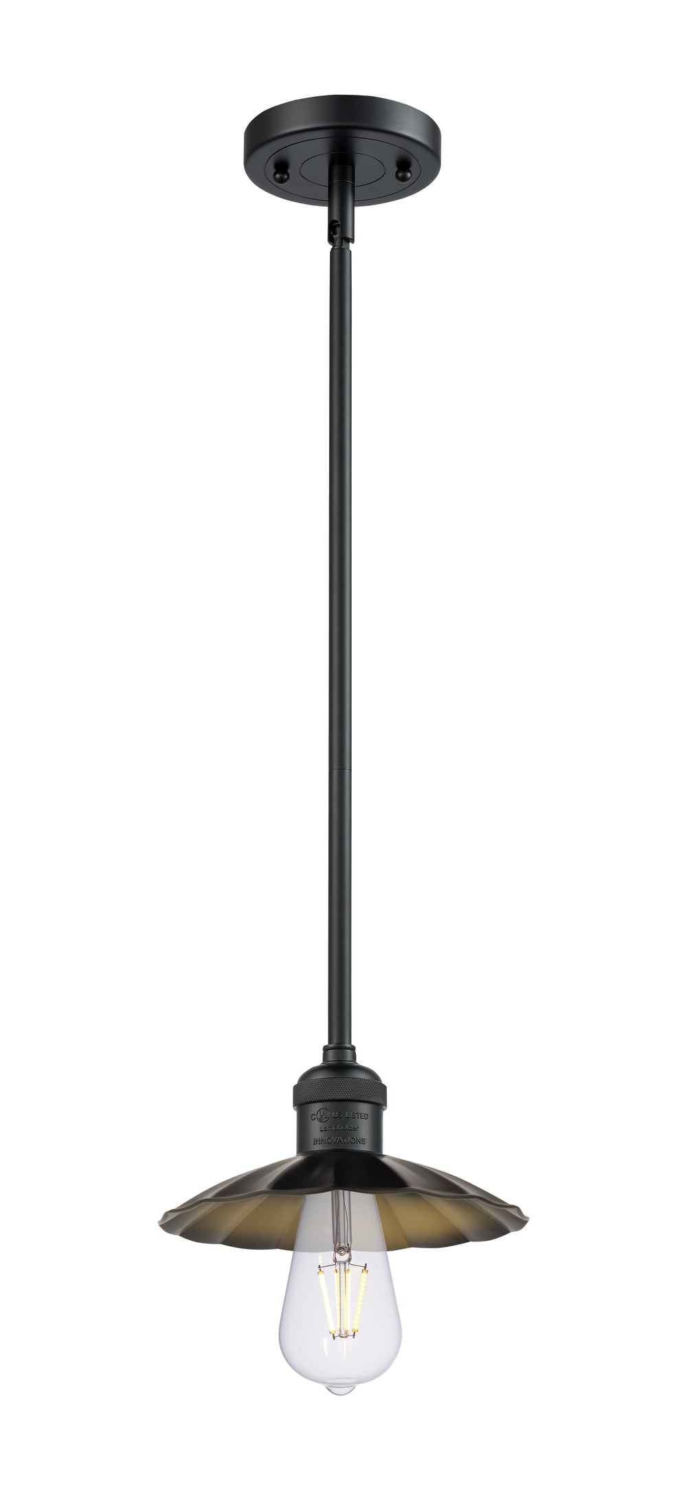 Innovations Lighting Scallop 7.5" Mini Pendant - Matte Black