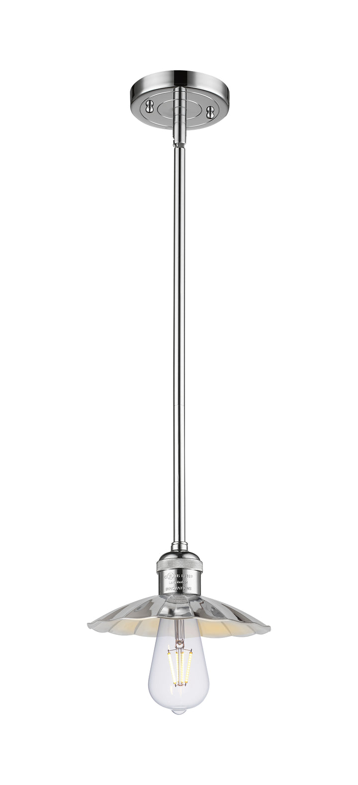 Innovations Lighting Scallop 7.5" Mini Pendant - Polished Chrome Mini-Pendants Innovations Lighting   