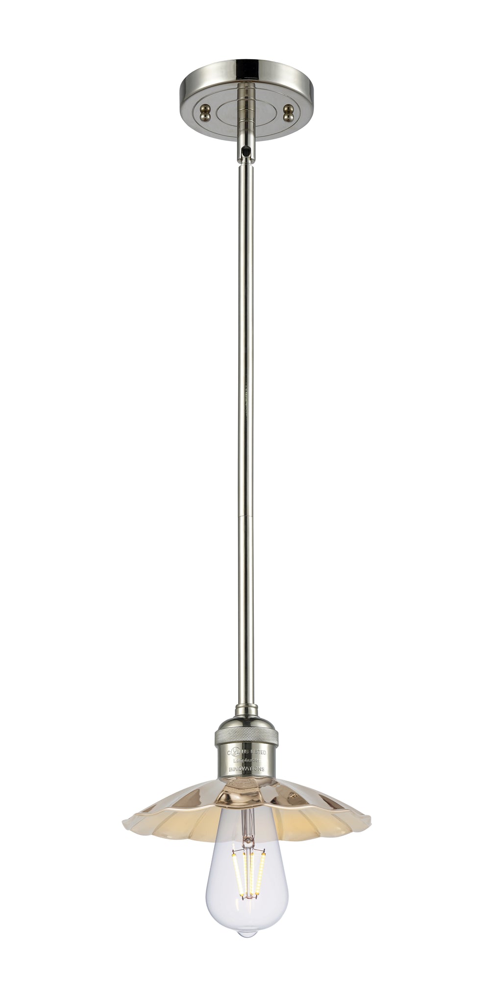 Innovations Lighting Scallop 7.5" Mini Pendant - Polished Nickel