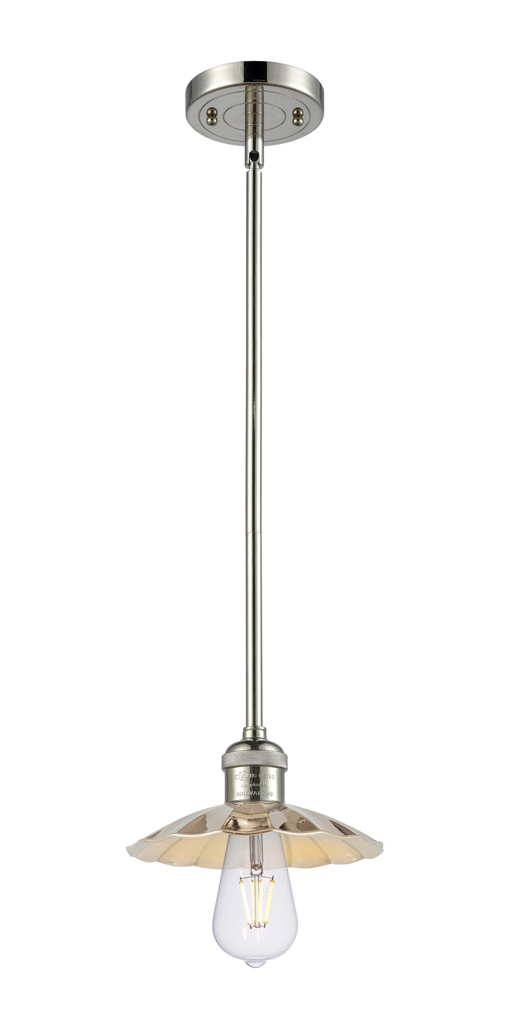 Innovations Lighting Scallop 7.5" Mini Pendant - Polished Nickel Mini-Pendants Innovations Lighting   