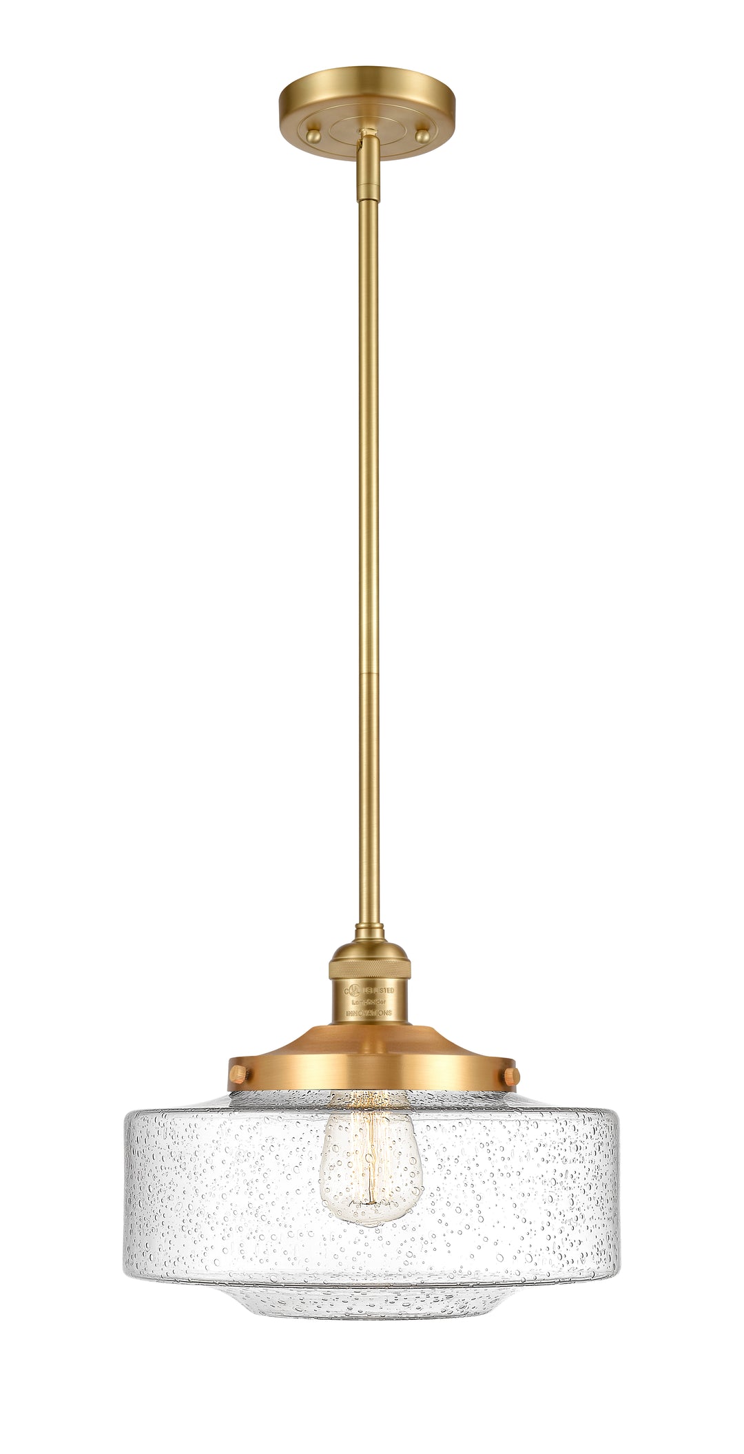 Innovations Lighting Bridgeton 12" Mini Pendant - Satin Gold Mini-Pendants Innovations Lighting   