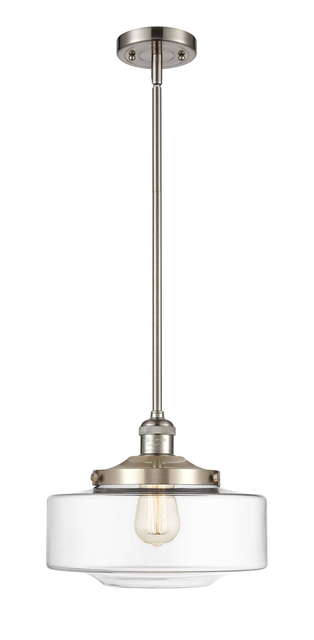 Innovations Lighting Bridgeton 12" Mini Pendant - Brushed Satin Nickel Mini-Pendants Innovations Lighting   