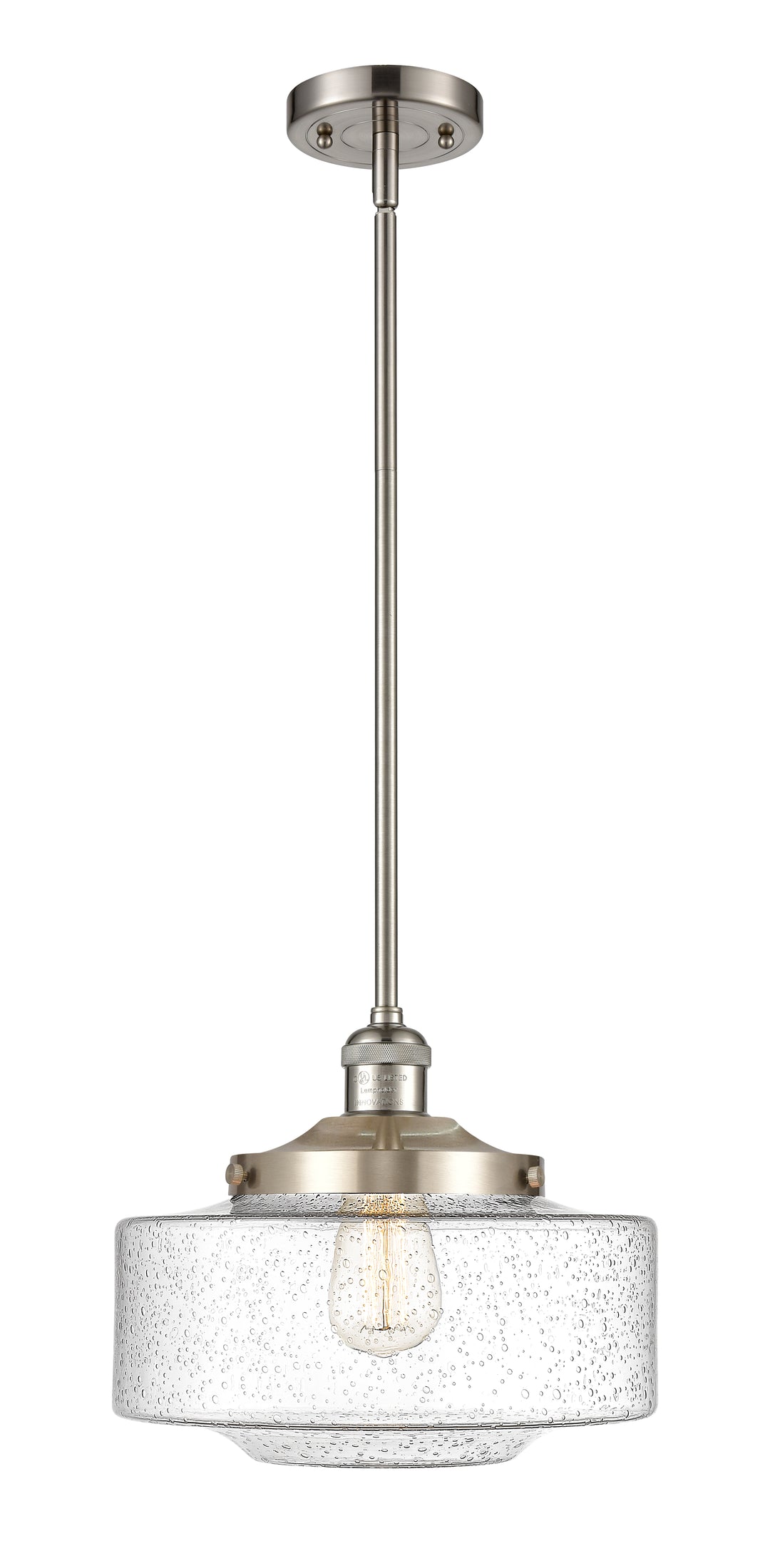 Innovations Lighting Bridgeton 12" Mini Pendant - Brushed Satin Nickel Mini-Pendants Innovations Lighting   