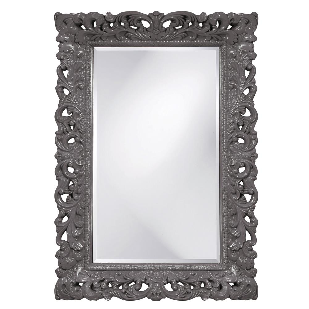 Howard Elliott Collection Barcelona Mirror - Glossy Charcoal Mirrors Howard Elliott Collection   