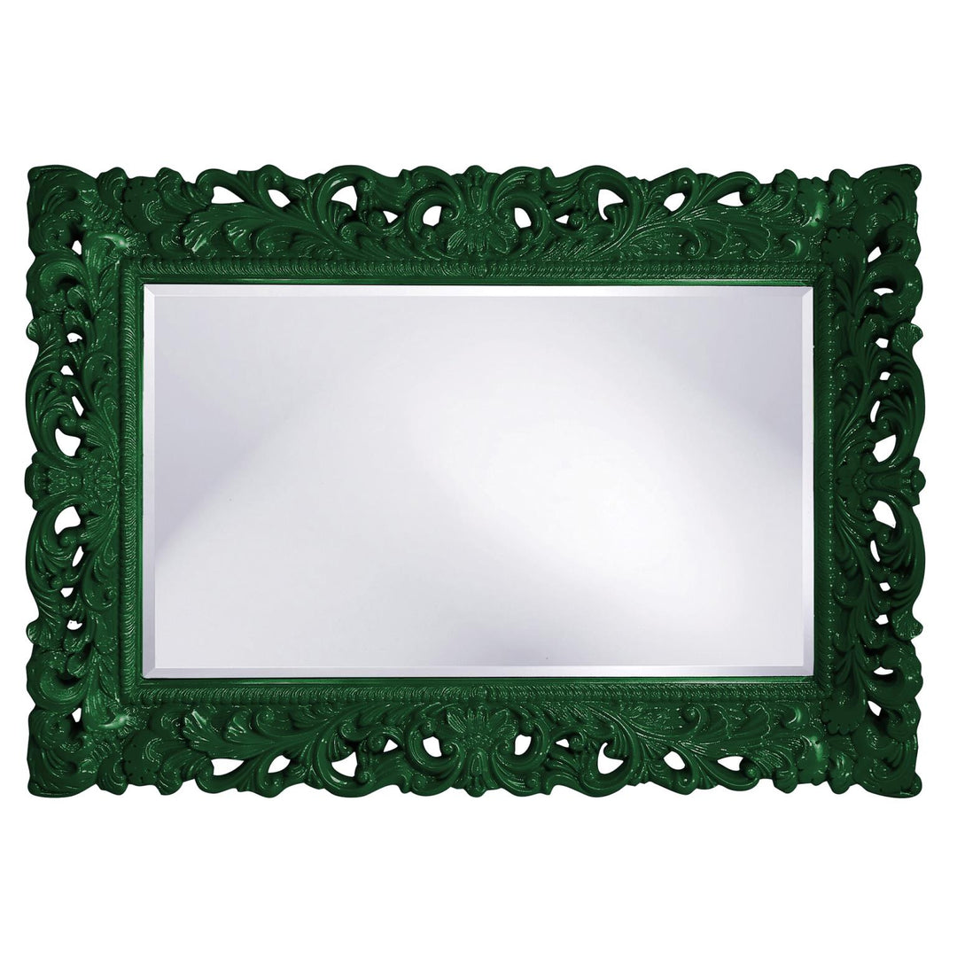 Howard Elliott Collection Barcelona Mirror - Glossy Hunter Green Mirrors Howard Elliott Collection   