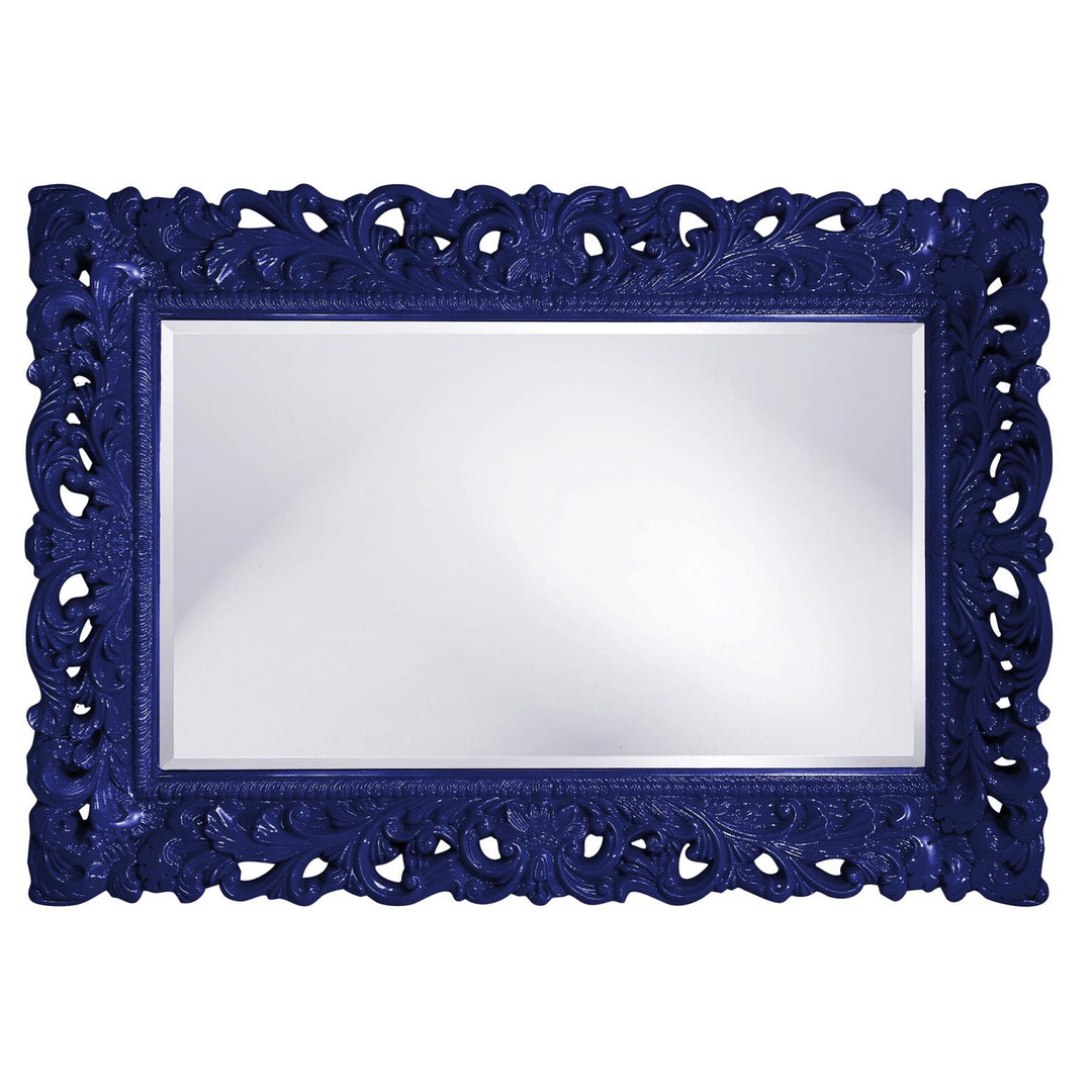 Howard Elliott Collection Barcelona Mirror - Glossy Navy Mirrors Howard Elliott Collection   