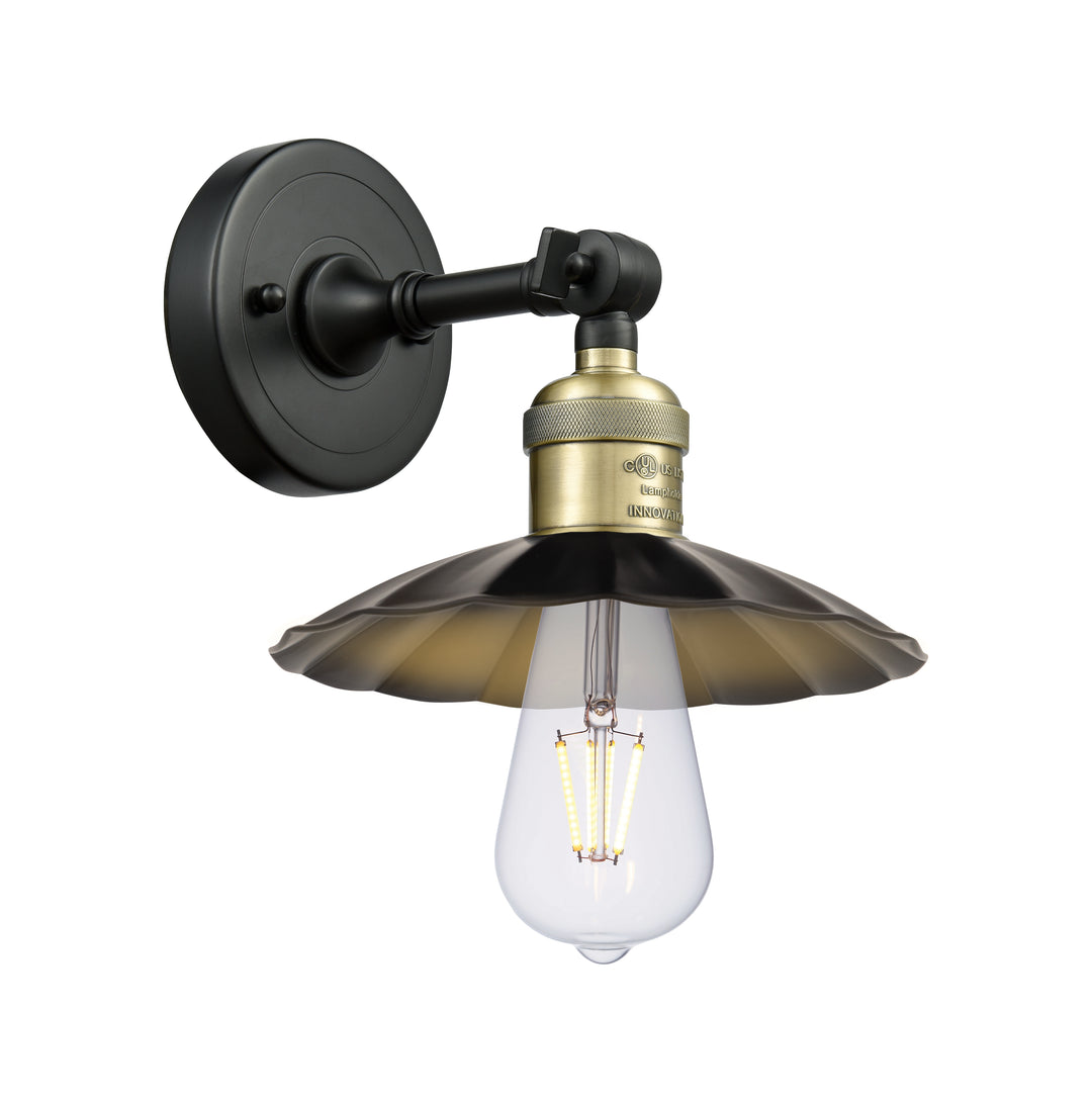 Innovations Lighting Scallop 7.5" Sconce - Black Antique Brass