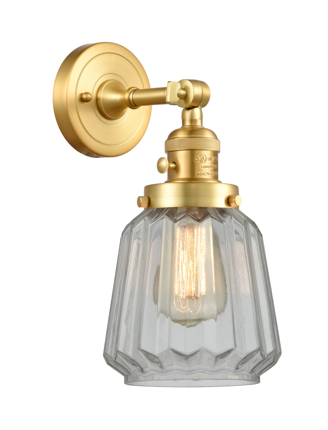 Innovations Lighting Chatham Sconce - Satin Gold Wall Sconces Innovations Lighting   